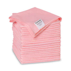 Boardwalk, Microfiber Cleaning Cloth, 16"x16", Pink