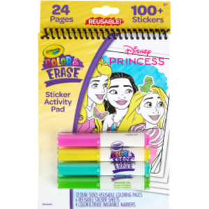 Color & Erase Reusable Sticker Activity Pad, Princess