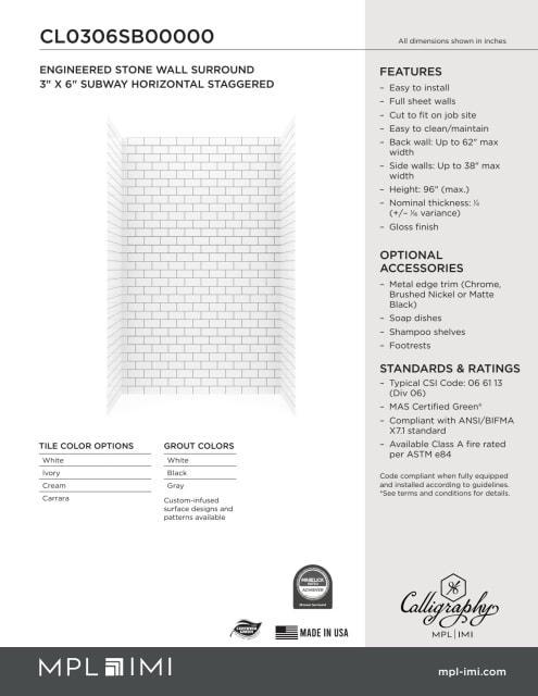 Technical Drawing — Mpl Imi Calligraphy Cl0306sb00000