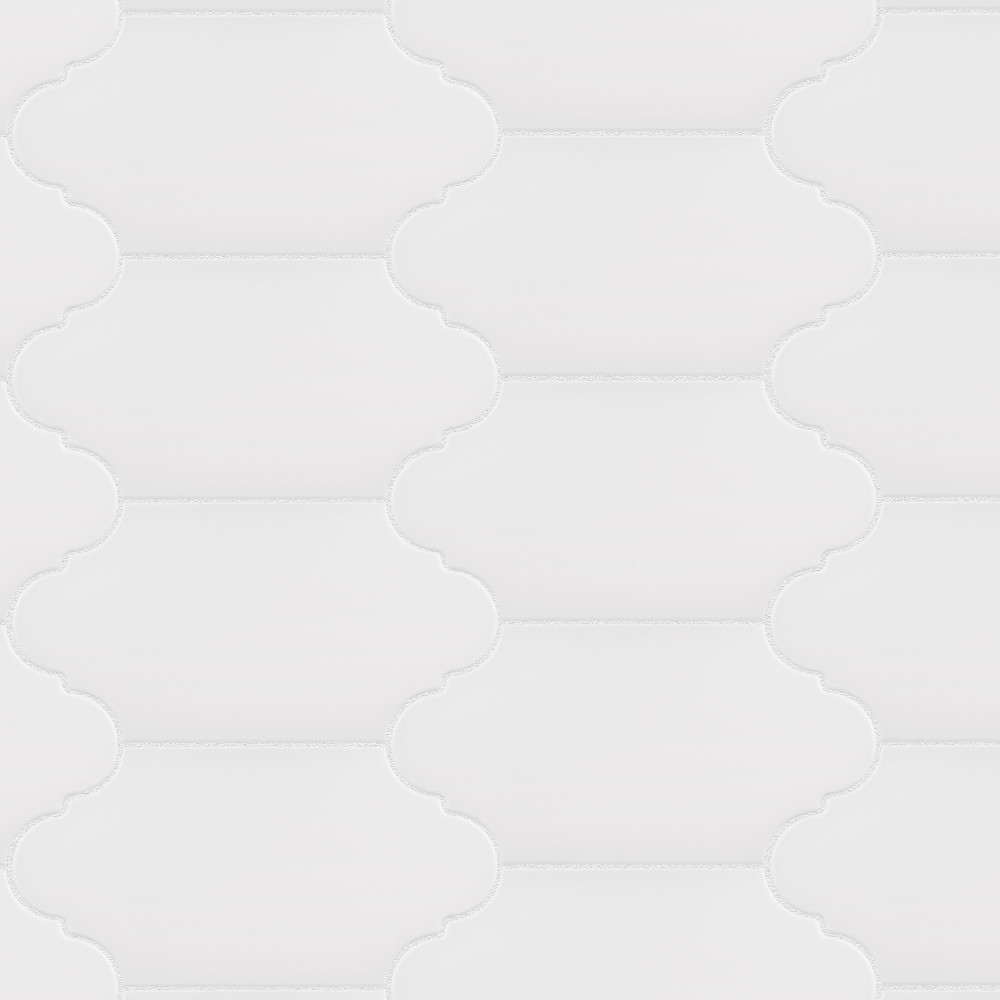 Textile Basic Provenzal White 6-1/4 in. x 12-3/4 in. Porcelain Floor and Wall Tile