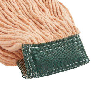 Rubbermaid Commercial, Web Foot, Blend Looped-End Wet Mop Head with 5" Headband, 20 oz, Orange