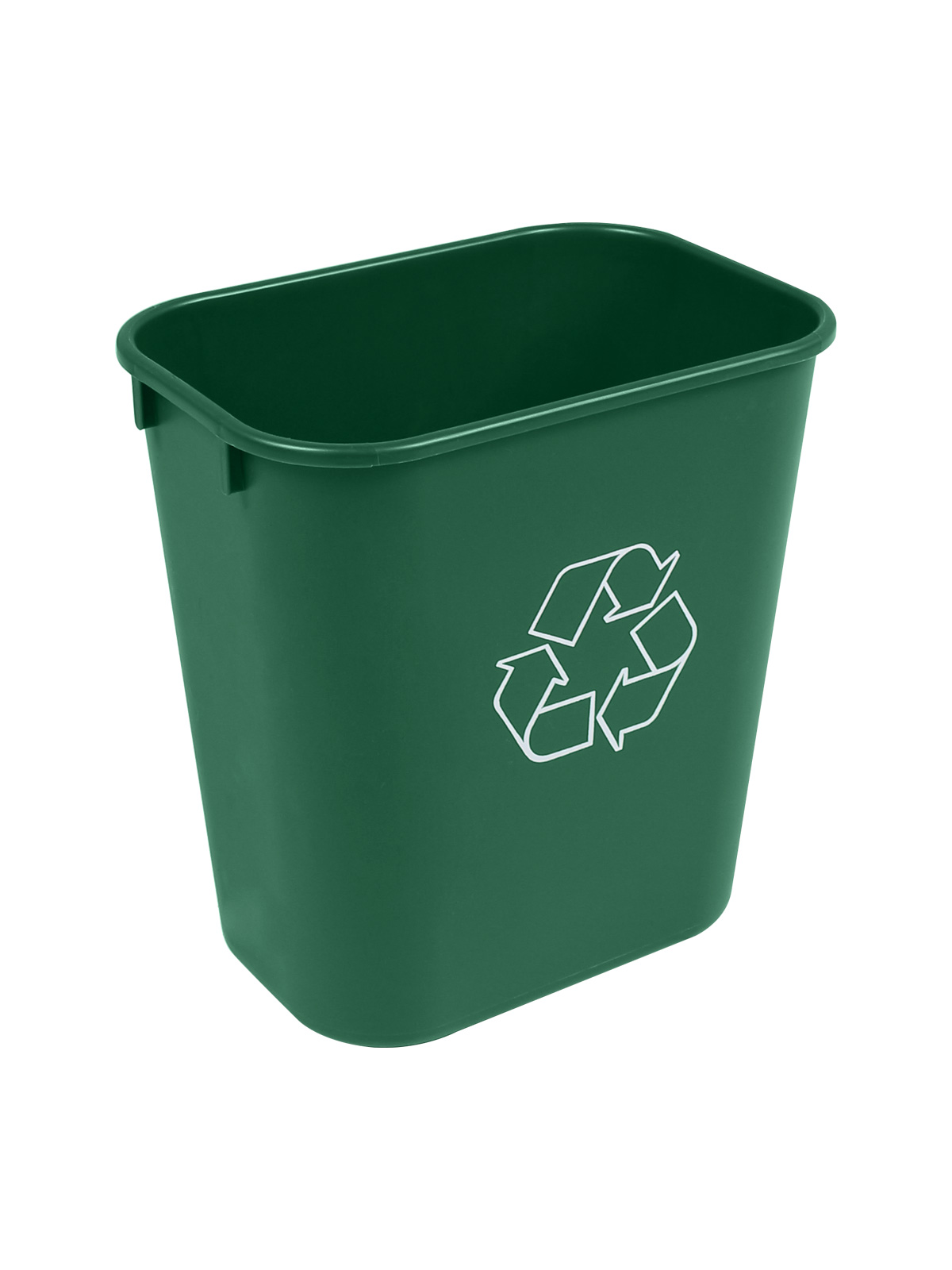 RECYCLING & WASTE BASKET – Single – Body – 14 Q – Mobius Loop – Dark Green PCR