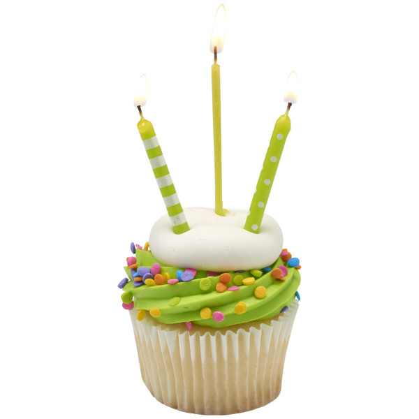 Lime Green Slim Glitter Specialty Candles