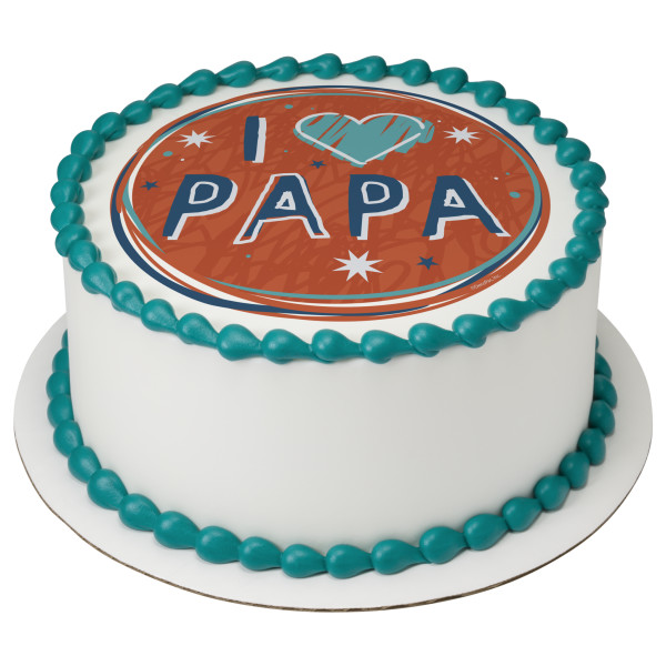 I Heart Papa PhotoCake® Edible Image®