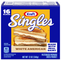 Kraft Singles White American Cheese Slices 12 oz Package (16 Slices)