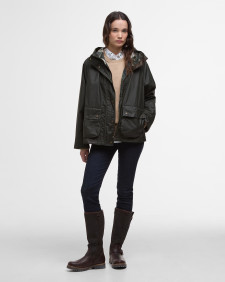 Hollies Waxed Jacket Archive Olive/Ancient Tartan