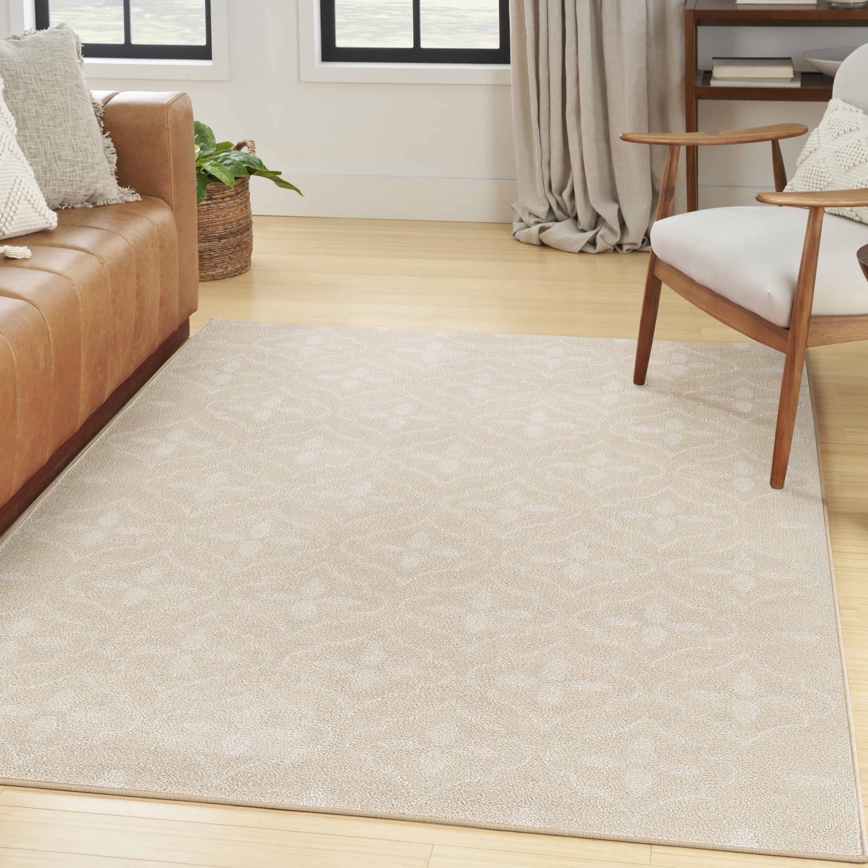 Nourison Nourison Essentials 4' x 6' Ivory Beige Modern Rug