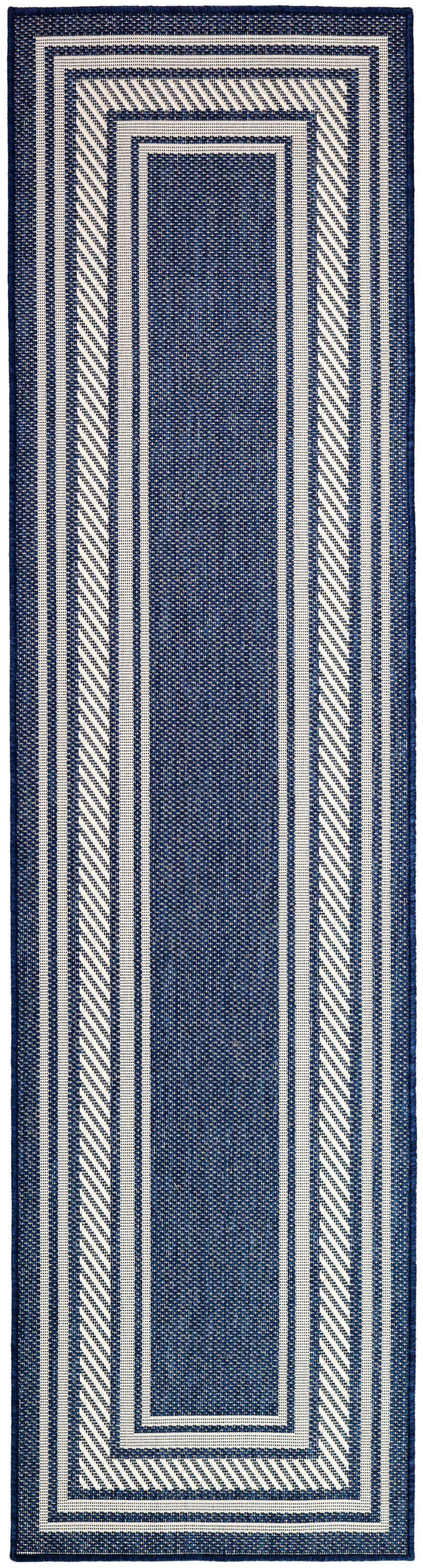 Nourison Horizon Indoor/Outdoor 2' x 6' Navy Modern Rug