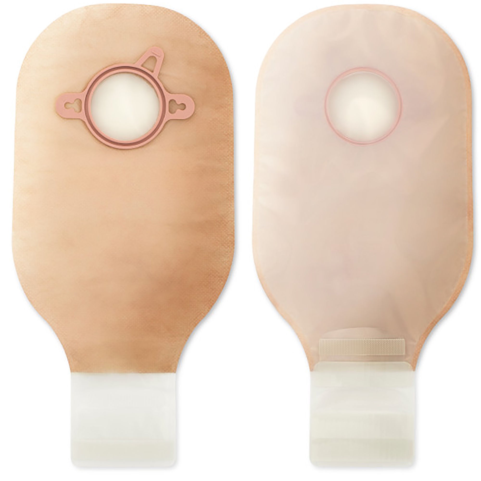 New Image™ Transparent Colostomy Pouch, Pre-cut to Fit 57 mm Stomas, Red Match