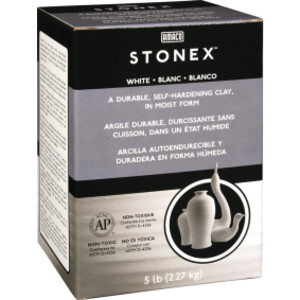 Stonex Self-Hardening Clay, White, 5 lbs.