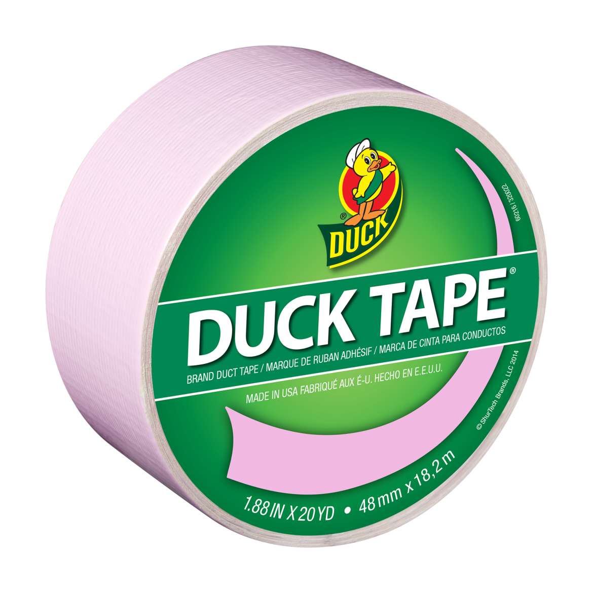 Color Duck Tape® Brand Duct Tape - Baby Pink, 1.88 in. x 20 yd. Image