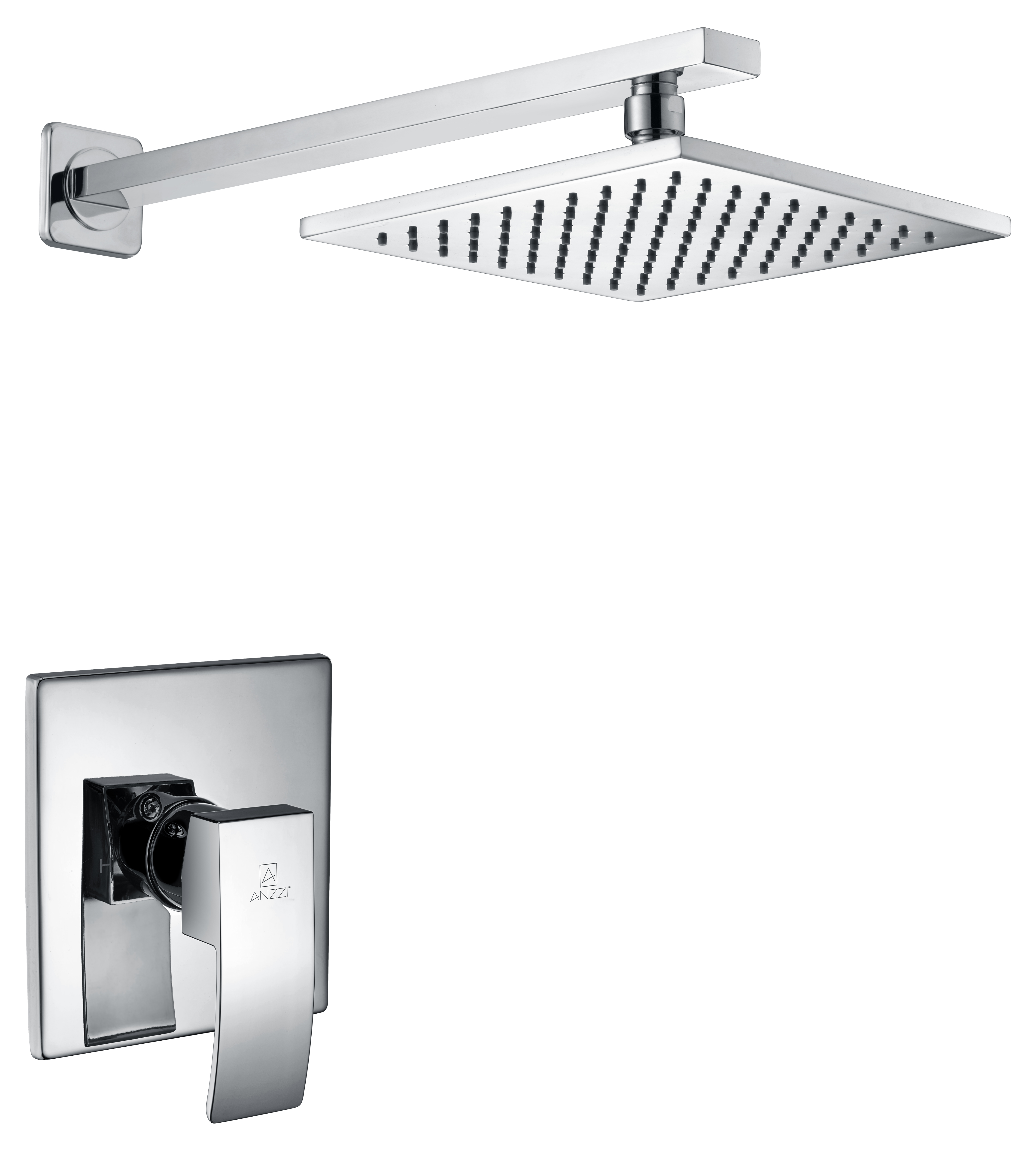 Viace Series 1-Spray 12.55 in. Fixed Showerhead