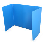 Flipside Products Blue Premium Corrugated Plastic Study Carrel, Pack of 12 FLP1937212