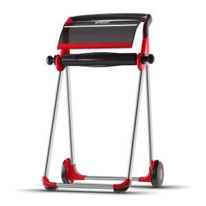 Tork, W1 Industrial Floor Stand,  Wiper Dispenser, Black/Red