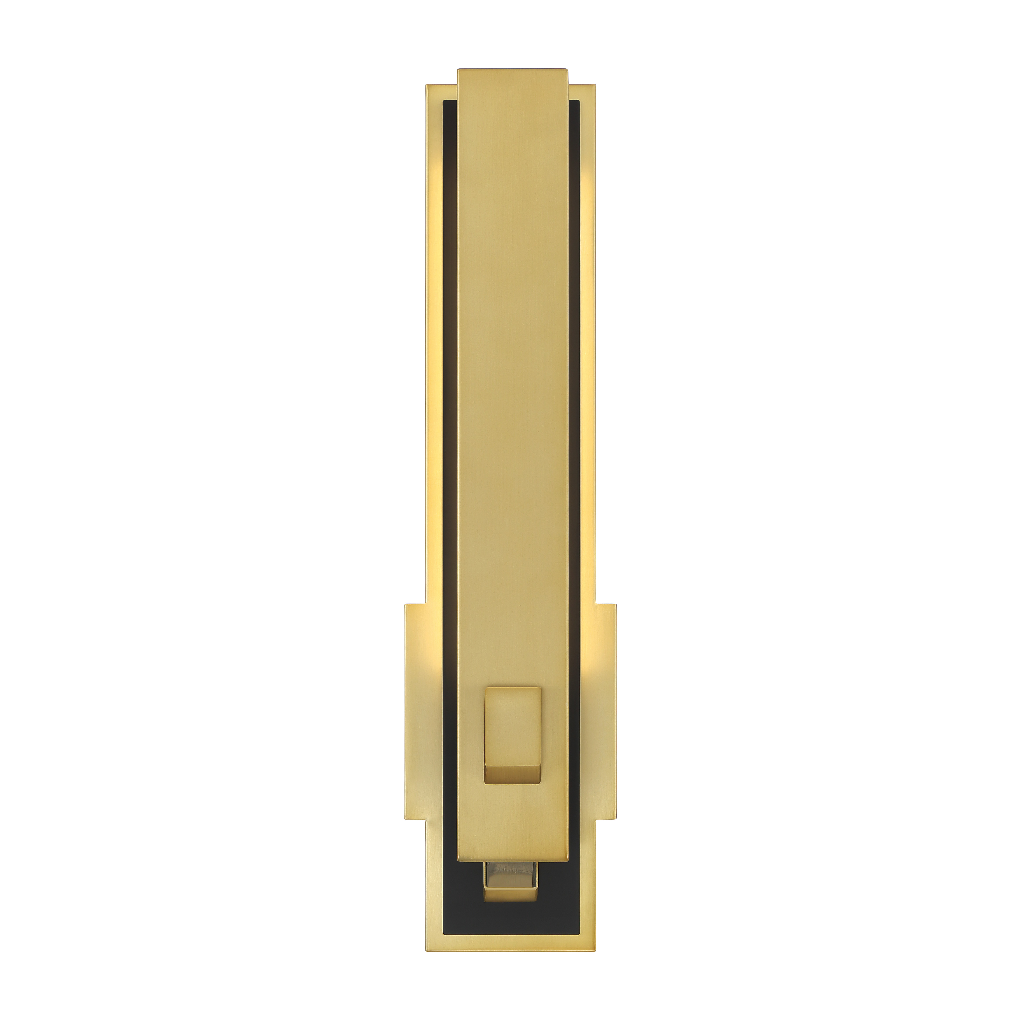 The Sauvity wall sconce combines energy-efficient LED technology with luxurious crystal accents and a striking coal and soft brass finish. Its compact 20-inch profile delivers excellent light quality with 92 CRI. - alternate view