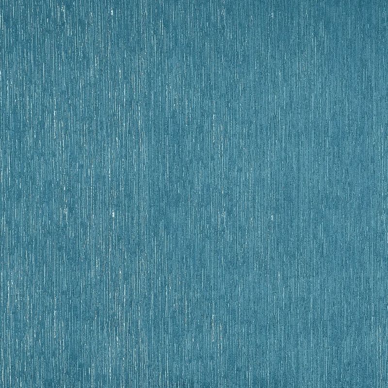 Textured teal wallpaper with narrow vertical striations; the pattern runs continuously across the surface, creating a subtle linear texture; close-up of an interior wall under even, diffuse lighting.