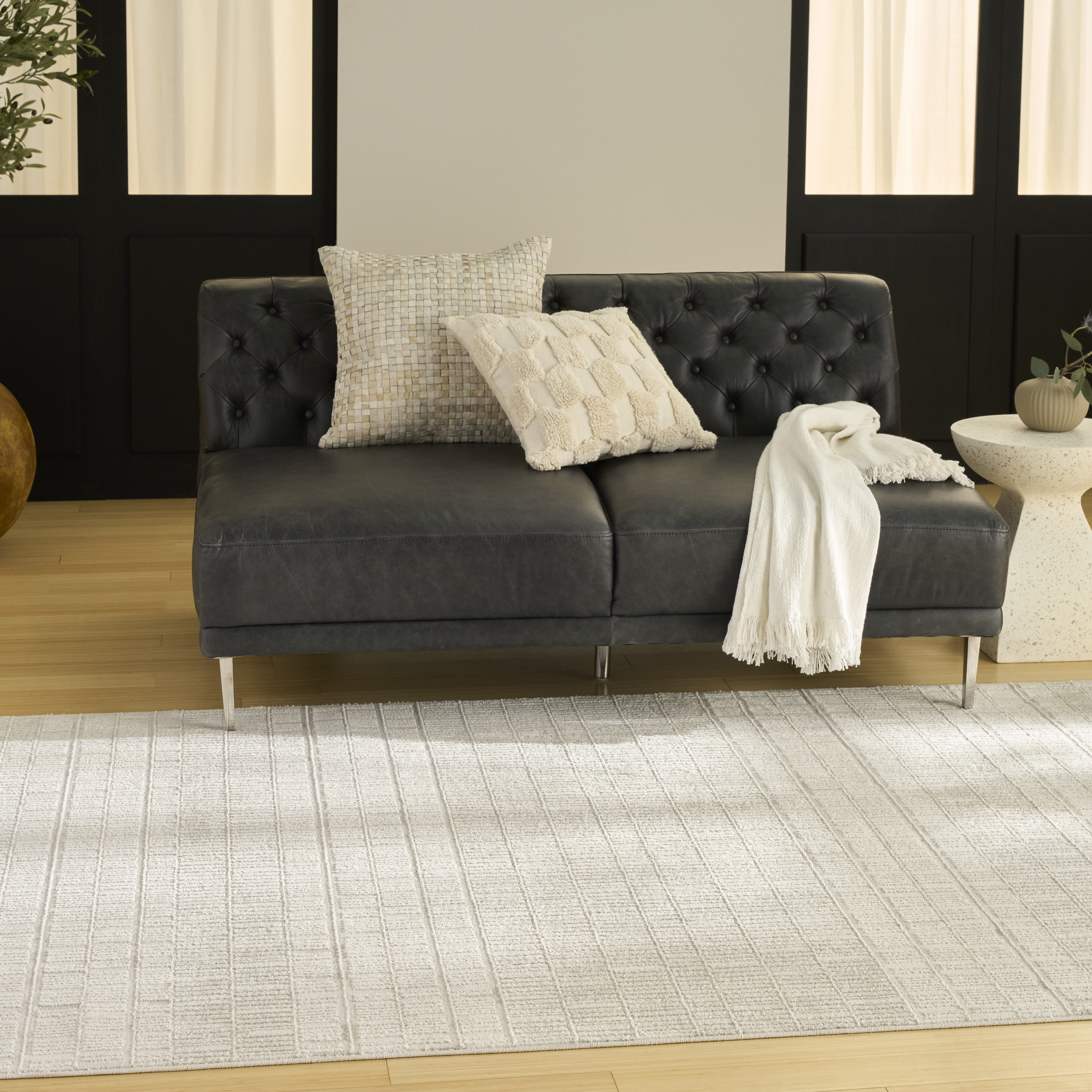 Nourison Nordic 4' x 6' Ivory Modern Indoor Rug