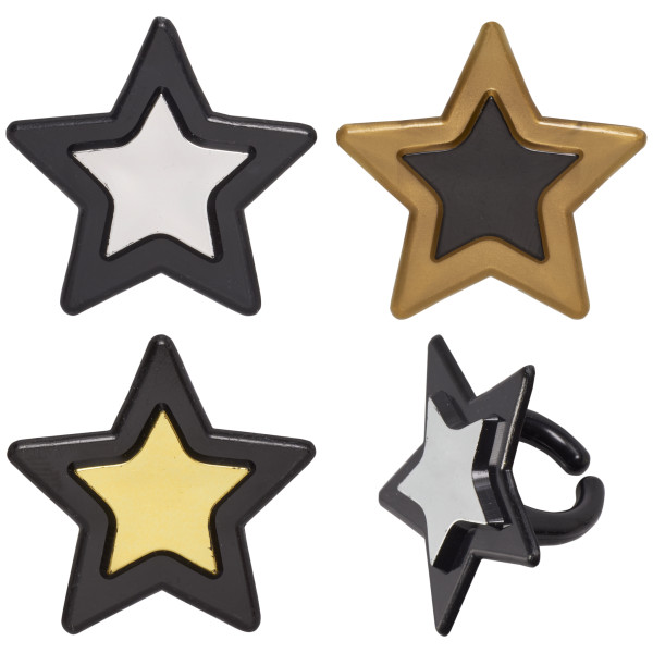 Grad Star Cupcake Rings
