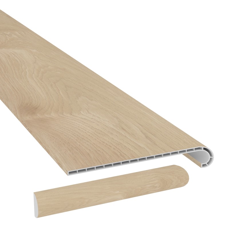 Sandstone Wash Laguna Vinyl Stair Tread w/ Cap-0