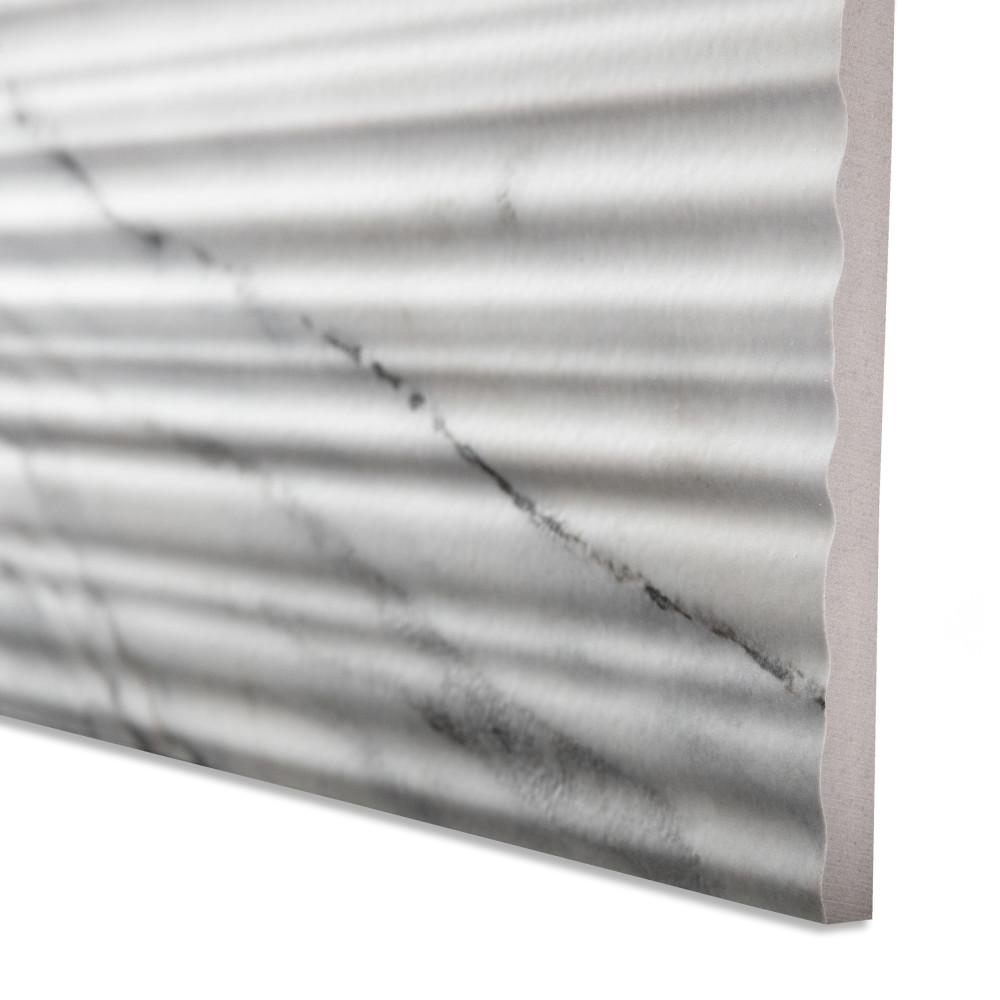 Touche Pleated Deco Zebre 23-1/2 in. x 47-1/8 in. Porcelain Floor and Wall Tile