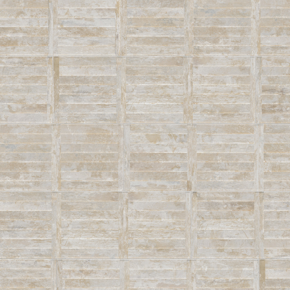 Habanera Decor Beige 11-7/8 in. x 35-1/2 in. Ceramic Wall Tile