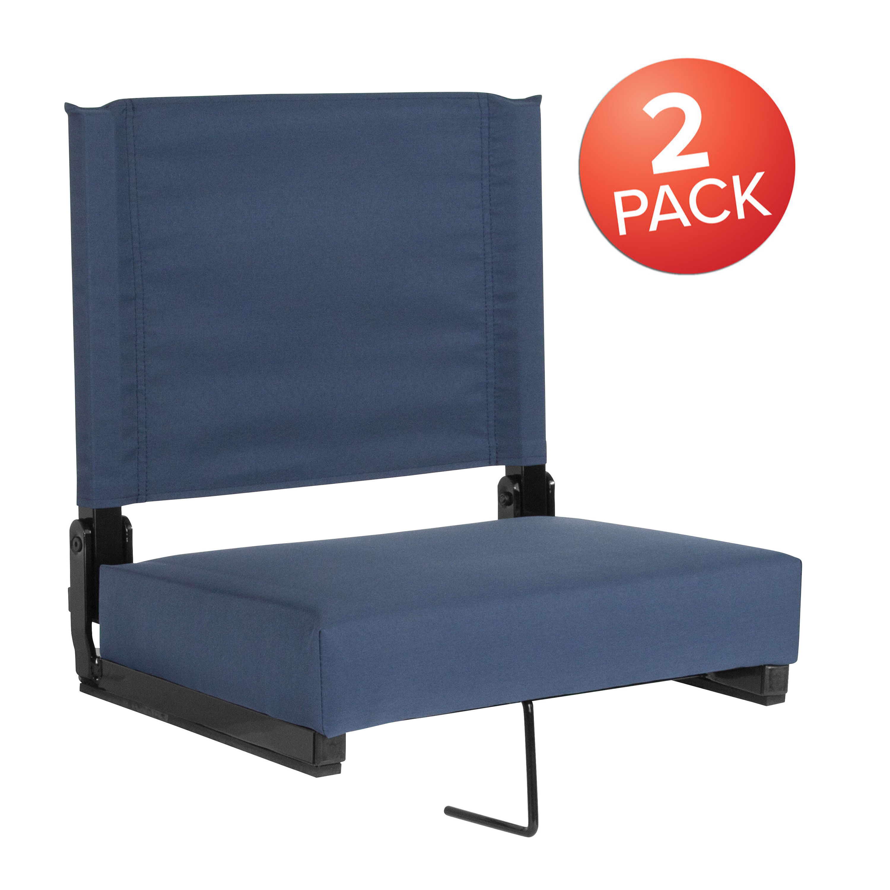 Juego de 2.500 lb. Silla de estadio ligera clasificada con asiento ultra acolchado, azul marino... - Imagen 170 de 175