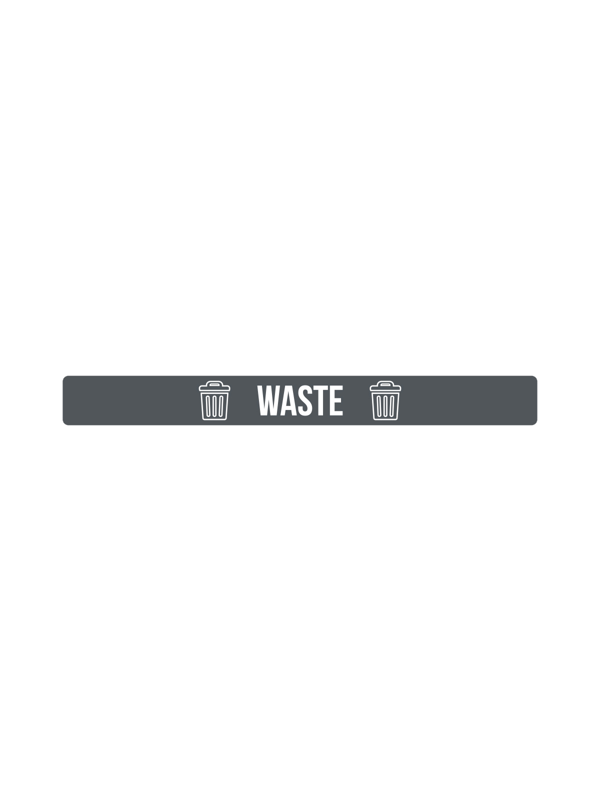 Busch Systems Fusion Series waste and recycling container lid label for waste
