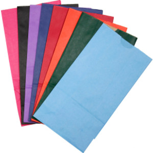 Bright Assorted Bags, 6" x 3 1/2" x 11", Pack of 28