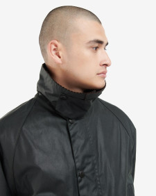 Oversized Bedale Waxed Jacket Sage
