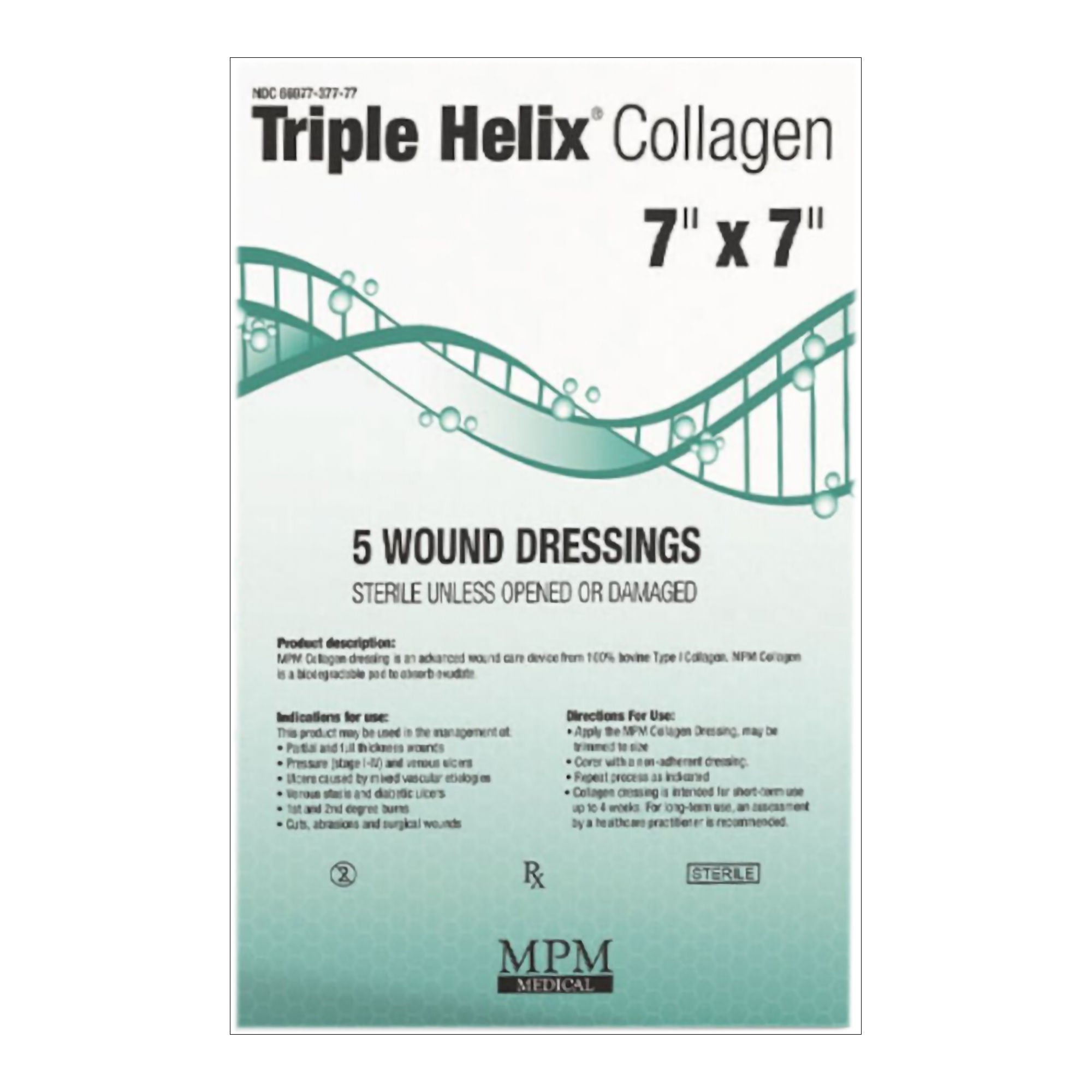 MPM Medical SHEET, COLLAGEN TRIPLE HELIX 7"X7" (50/CS)