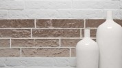 Crafted White Matte Brick 2x10 and Copper Brick 2x10