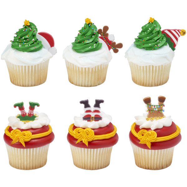 Whimsical Feet and Hats Cupcake Rings