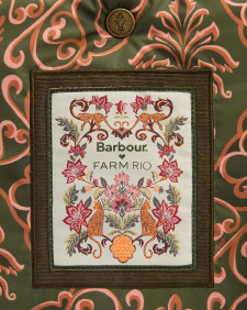 Barbour FARM Rio Ana Clara Bow Bag Royal Pineapple Print