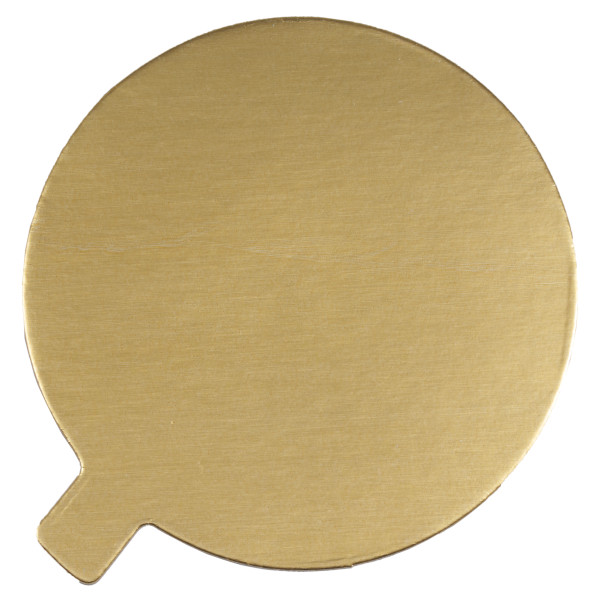 4" Round Black/Gold Reversible Waxed Corrugated Cake Board