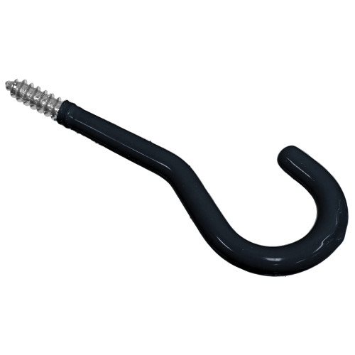 Hardware Essentials All Purpose Hook Black Vinyl