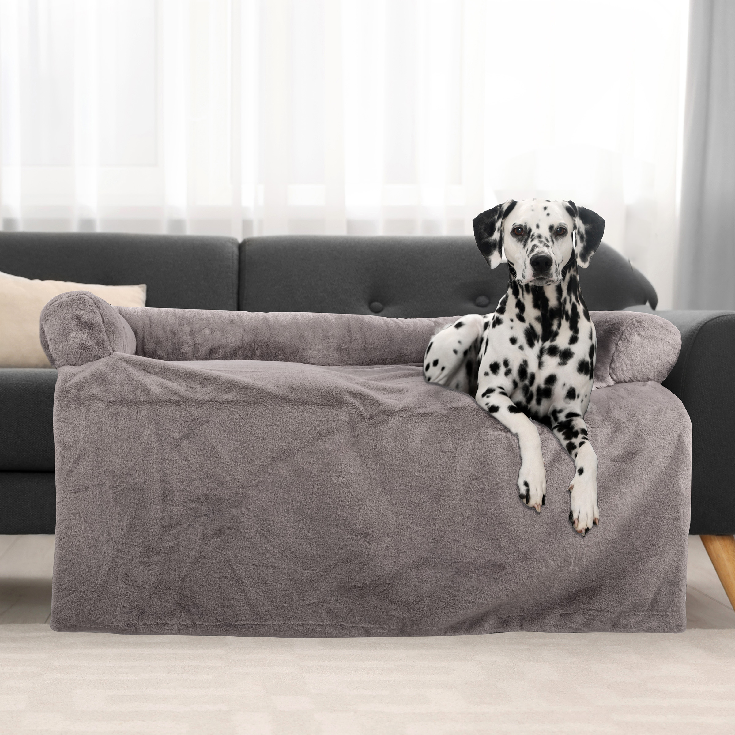 PETMAKER 45in Dog Bed, Couch Covers for Dog Cats, Pet Bed for Large Pets