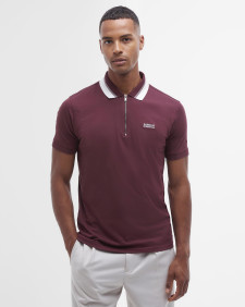 Orton Tipped Short-Sleeved Polo Shirt Bordeaux