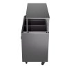 46-inch 120-volt three-well 2-Series deluxe hot-food station with black solid base and cafeteria-style breath guard