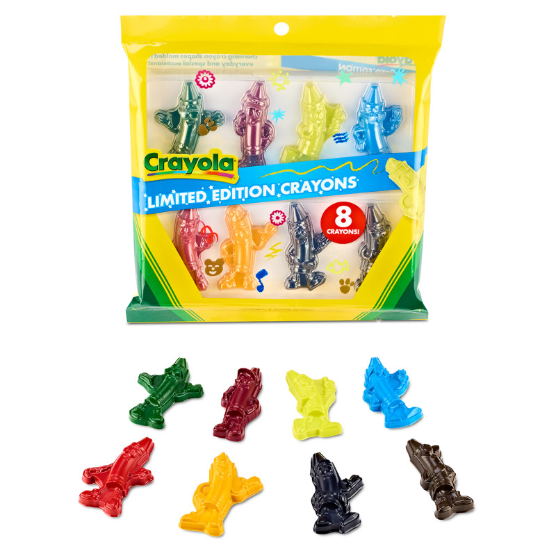 Tips Character ShapesLimited Edition Crayons, 8 Count