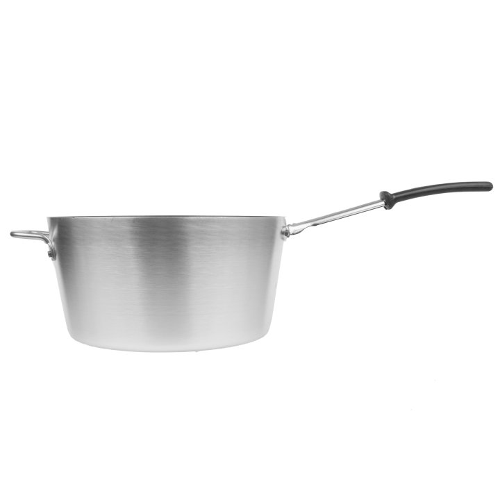 10-quart Wear-Ever® tapered aluminum saucepan in Steel Coat x3™ nonstick coating with silicone TriVent™ handle