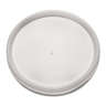 Dart, Plastic Lids for Foam Cups, Bowls and Containers, Flat, Vented, Fits 6-32 oz, Translucent