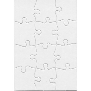 Compoz-A-Puzzle&reg;, 5 1/2" x 8" Rectangle, 12-Piece, Pack of 24