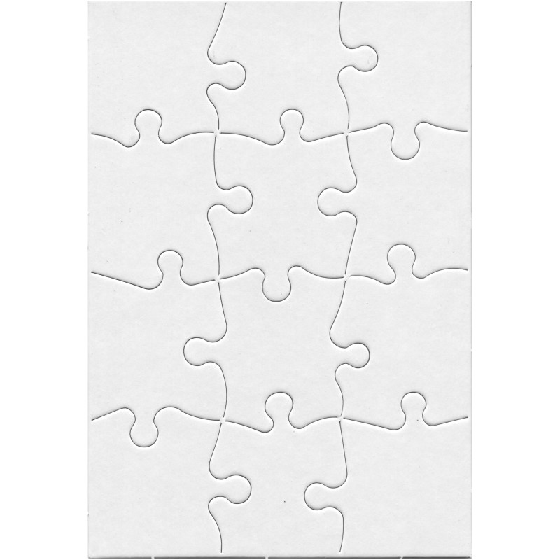 Compoz-A-Puzzle®, 5 1/2" x 8" Rectangle, 12-Piece, Pack of 24