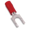 Sta-Kon® Insulated Fork Terminal 22 to 16 AWG #10 Bolt Hole Copper/Nylon Tin-Plated Red 0.93 L x 0.38 in. W