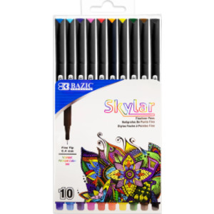 Skylar 0.4 mm Fineliner Pen, 10 Color