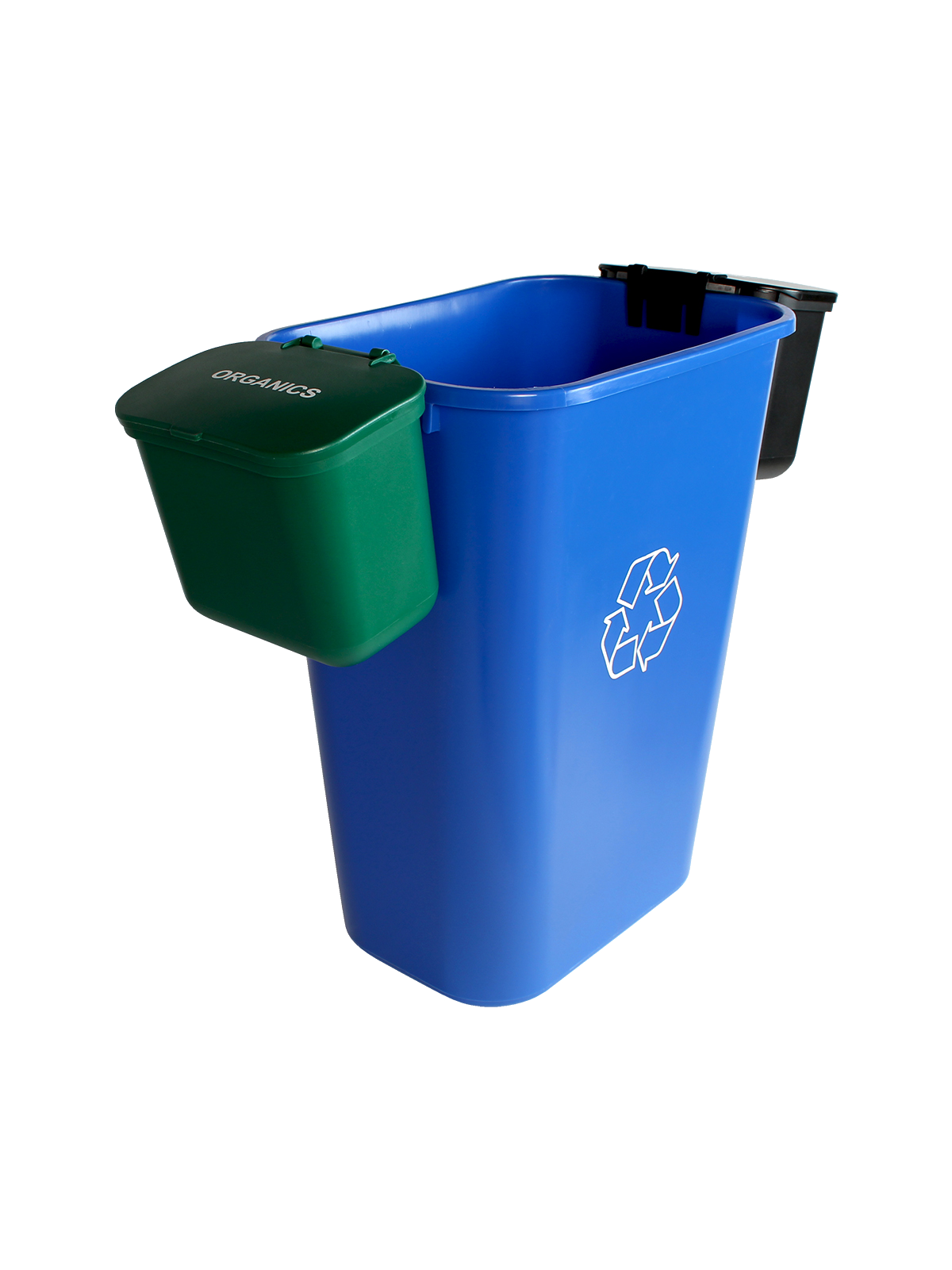 OFFICE COMBO – Triple – Kit – 41 Q – Mobius Loop-Organics-Waste – Solid Lift – Blue-Green-Black