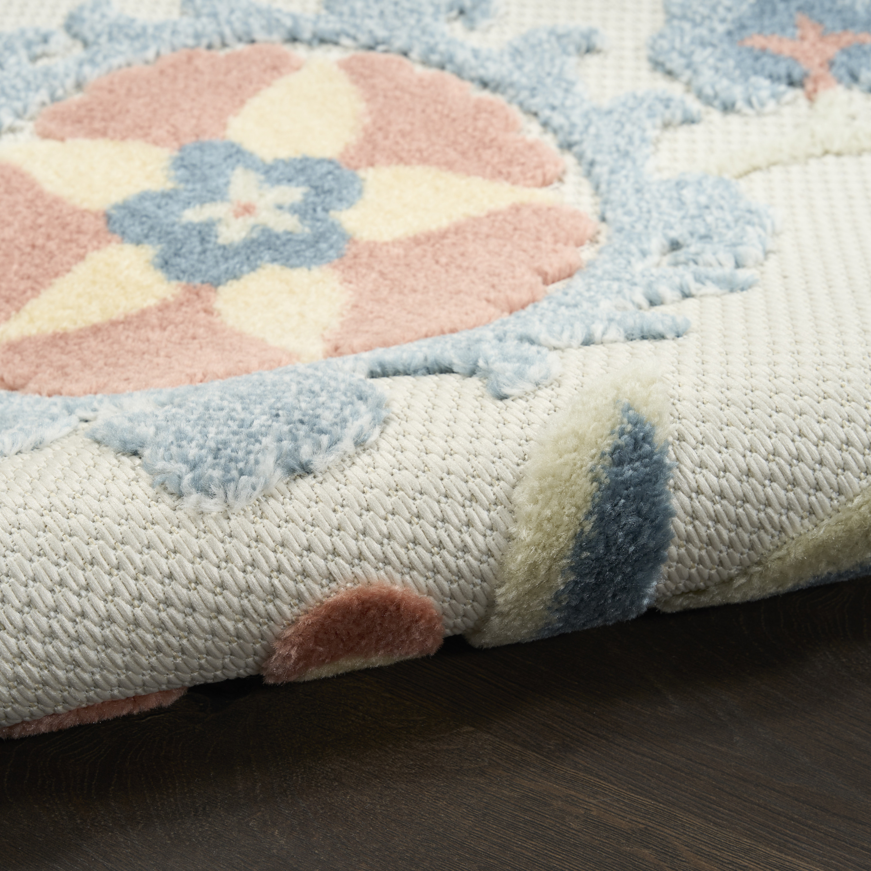 Nourison Aloha 2'8" x 4' Grey Multicolor Farmhouse Rug