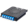 FX ECX Faceplate and Panel Cassette Plastic 24-Fiber 12-Port LC Duplex Black/Blue 8.74 L x 1.3 H x 6.34 W in.