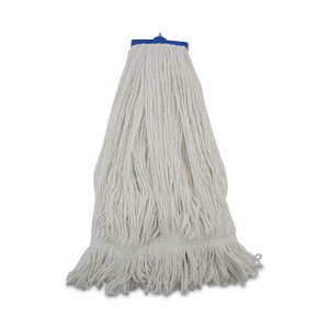 Boardwalk, Lie-Flat Polyester/Rayon Cut-End Wet Mop Head with 1" Headband, 24 oz, White