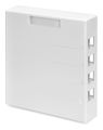 QuickPort® Surface Mount Box For Shielded Connectors 4 Port White